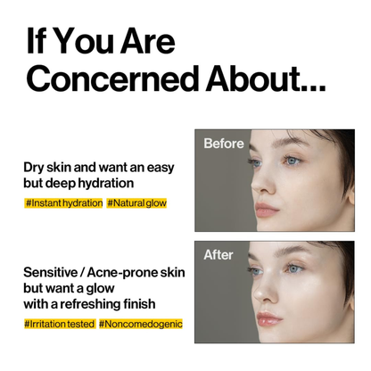 Advertisement for d’Alba White Truffle First Spray Serum showing 'Before' and 'After' effects on skin.