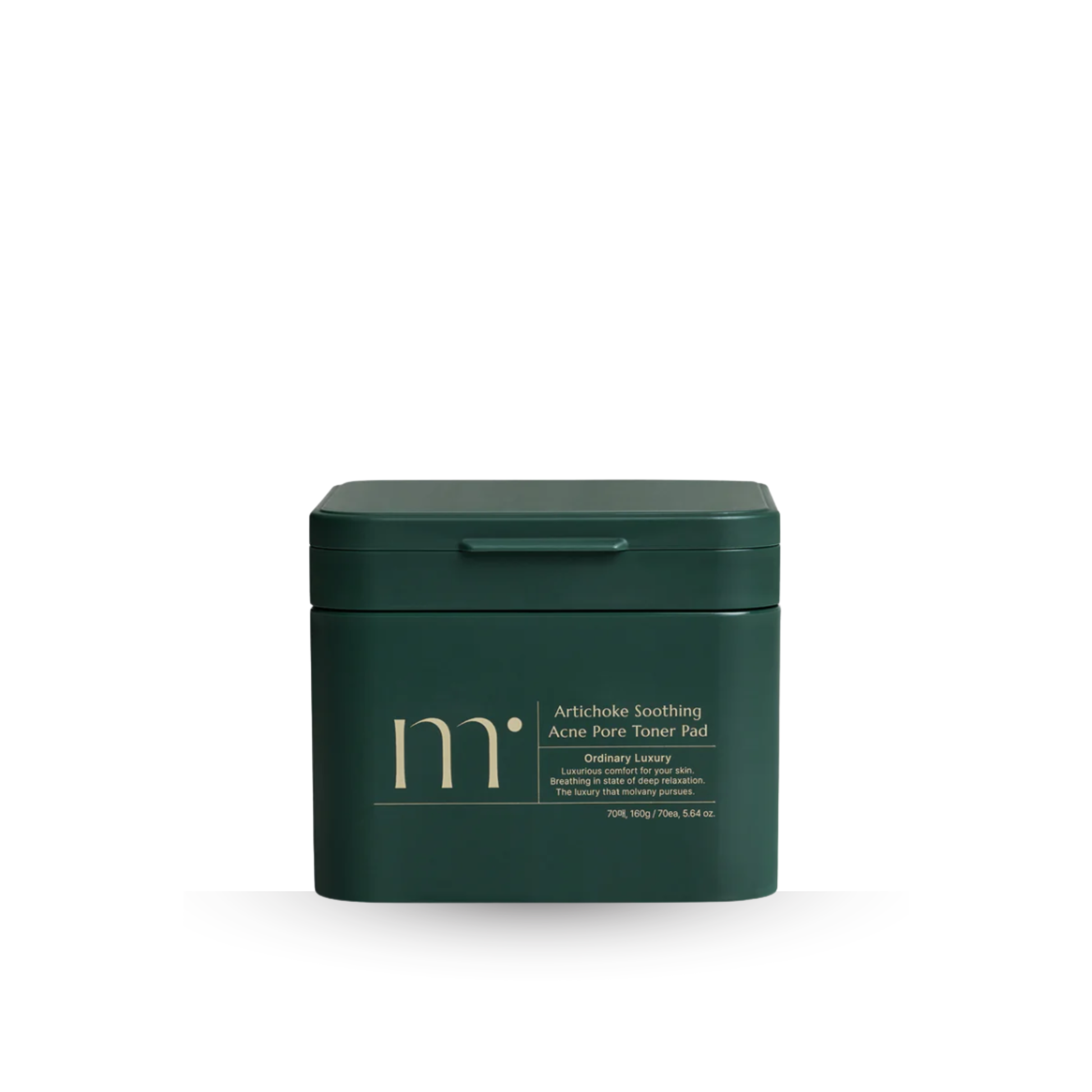 molvany Artichoke Soothing Acne Pore Toner Pads on a white background